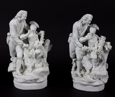Lot 327 - Two Paris (La Courtille) groups, circa 1785,...