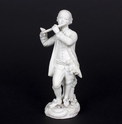 Lot 331 - A Derby biscuit figure, circa 1780, of a youth...