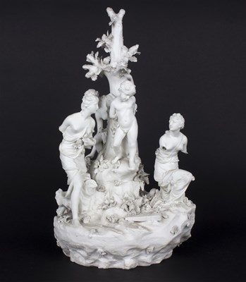Lot 333 - A Derby biscuit group, circa 1780, of Three...