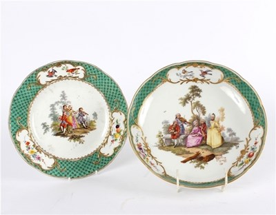 Lot 341 - A Meissen saucer shaped dish, circa 1760, with...