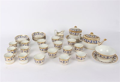 Lot 349 - A English porcelain tea service, circa 1810,...