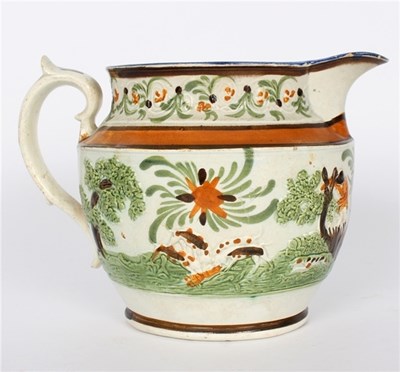Lot 367 - A late 18th Century pearlware jug, crisply...