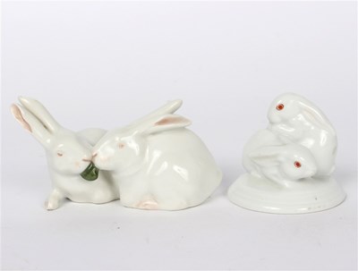 Lot 374 - A Royal Copenhagen model of a seated fox,...