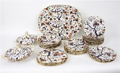 Lot 378 - A 19th Century Staffordshire part dinner...