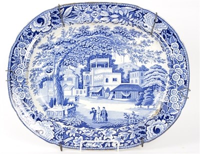 Lot 379 - A Riley's blue and white Eastern Street Scene...