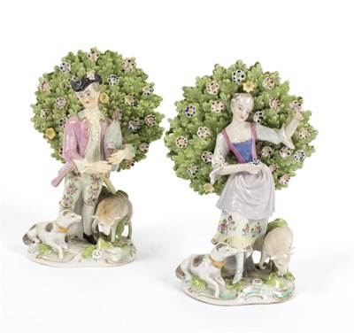 Lot 386 - A pair of Staffordshire figures, Piper with...