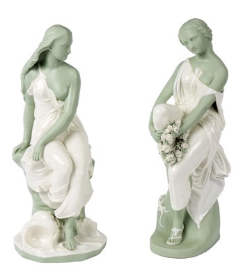 Lot 390 - Two Minton Parian figures of Miranda and...