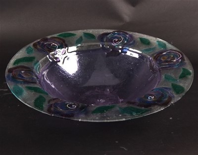 Lot 430 - A studio glass dish, 50cm diameter