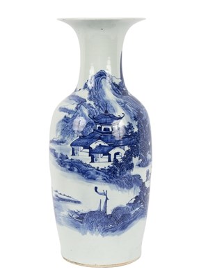 Lot 465 - A large Chinese blue and white floor vase,...