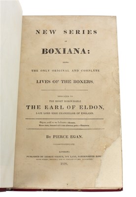 Lot 609 - Egan, Pierce. Boxiana, 1812-1829, 5 vol., 8vo,...