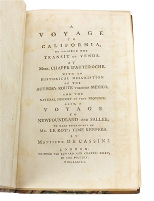 Lot 610 - Chappe d'Auteroche, Jean. A Voyage to...
