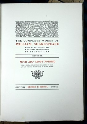 Lot 647 - Shakespeare, William. Complete Works of 40...