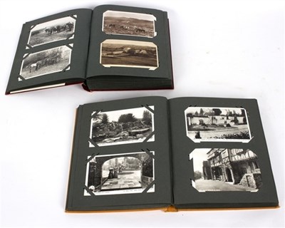 Lot 688 - Two postcard albums, including R P examples,...