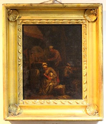 Lot 694 - Follower of David Teniers/Family in an...