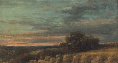 Lot 708 - 19th Century English School/Sunset over a...