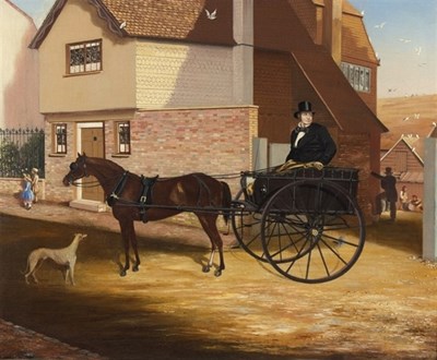 Lot 722 - F Randall (British 19th Century)/Man with Pony,...