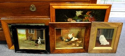 Lot 738 - 20th Century Naive School/Rooster, Hen and...