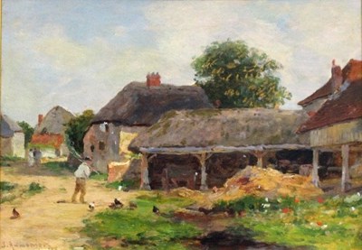 Lot 743 - James Aumonier (1832-1911)/Farmyard...