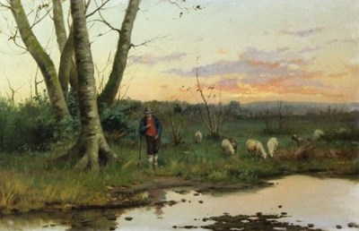 Lot 748 - William Dommerson (British 1850-1927)/Shepherd...