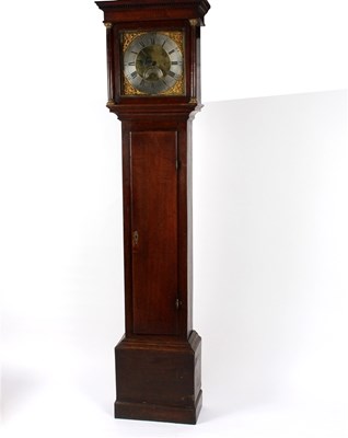 Lot 846 - A late 18th Century thirty-hour oak longcase...