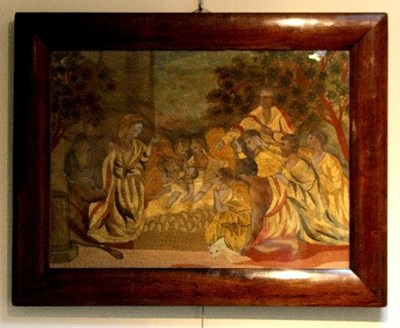 Lot 864 - A Georgian silk and needlework picture of the...