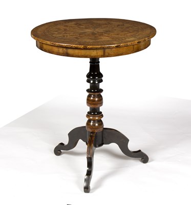 Lot 891 - A 19th Century walnut and parquetry table with...