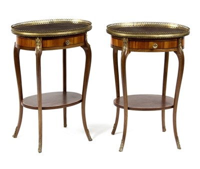 Lot 909 - A pair of Louis XV style occasional tables...