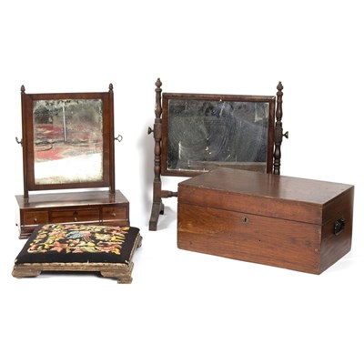 Lot 915 - Two swing frame dressing table mirrors, a...