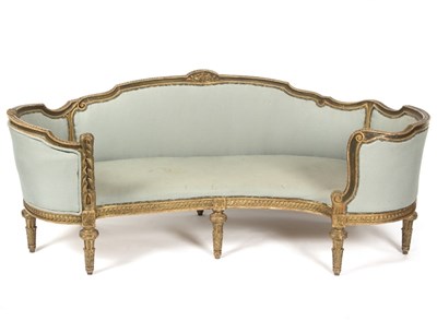 Lot 954 - A 19th Century French upholstered sofa with...