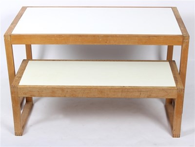 Lot 974 - Lot Withdrawn - A child's table and bench set,...