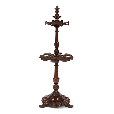 Lot 977 - A William IV mahogany boot and whip stand, of...