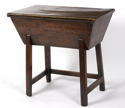 Lot 1002 - An 18th Century oak dough bin on square legs...