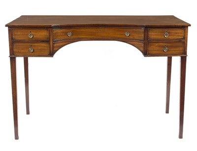 Lot 1027 - A Gillows side table, the concave front with...