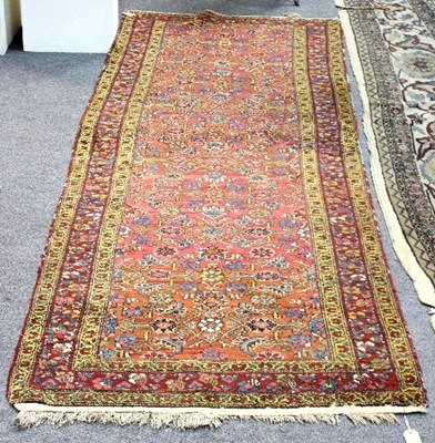 Lot 1043 - A runner, Northwest Persia, circa 1930, salmon...