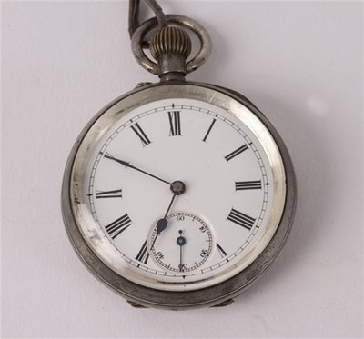 Lot 73 - A .935 standard silver cased pocket watch, the...