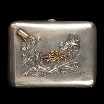 Lot 81 - A Russian silver cigarette case, Ivan...