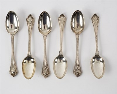 Lot 89 - Six silver teaspoons, Henry John Lias and...
