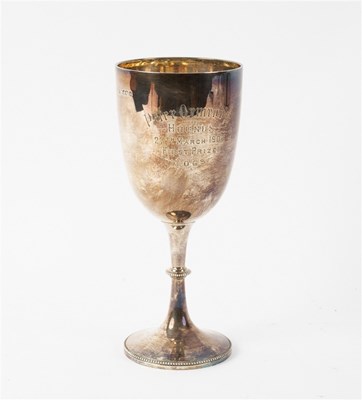 Lot 97 - A silver goblet, HA, Sheffield 1902, inscribed...