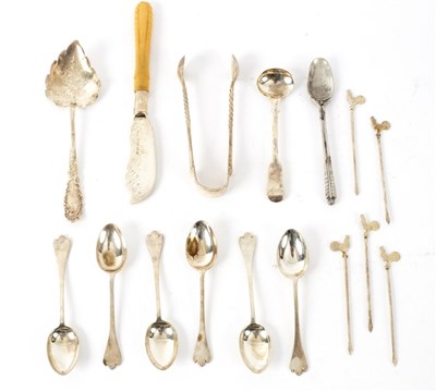 Lot 105 - Six silver teaspoons, FH, Sheffield 1962, with...