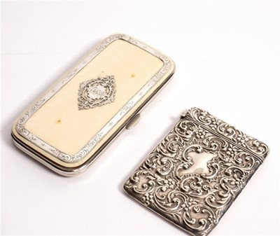 Lot 116 - A silver visiting card case, HM, Birmingham...