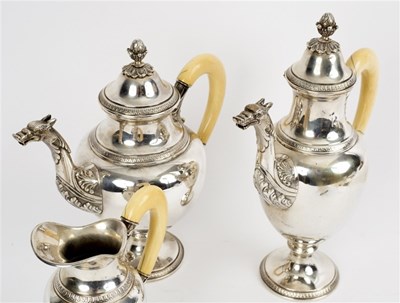 Lot 130 - An Italian silver coffee set, circa 1925,...