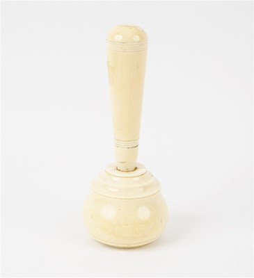 Lot 142 - An ivory mallet, the silver mount Sheffield...