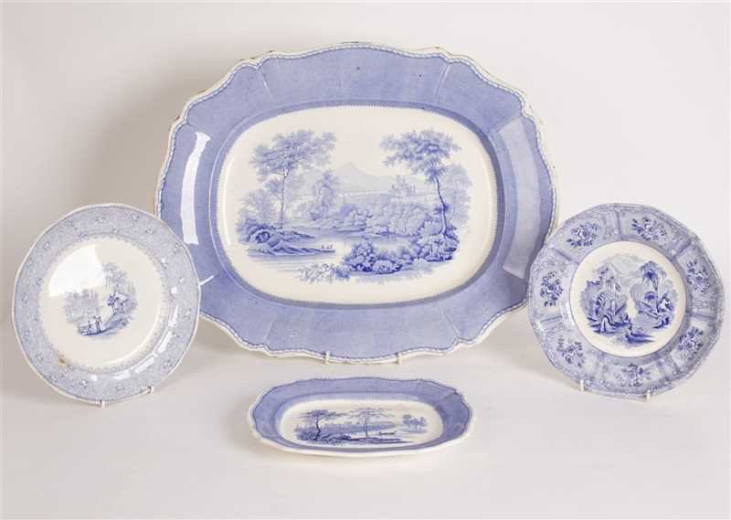 Lot 242 - A Davenport meat plate and small platter...