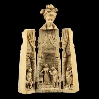 Lot 435 - A Dieppe carved ivory figure of Marie...