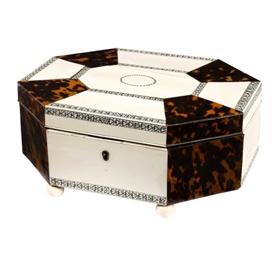 Lot 439 - A 19th Century octagonal Anglo-Indian ivory...