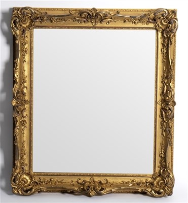 Lot 453 - A Victorian gilt framed overmantel mirror,...