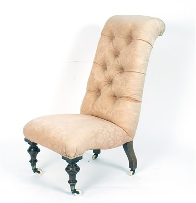 Lot 453A - An early Victorian button back nursing chair,...