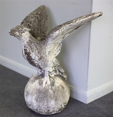 Lot 456 - A composition stone gate post or roof finial...