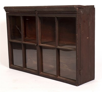 Lot 460 - A Victorian kitchen cabinet in original red...