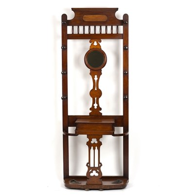 Lot 462 - An Edwardian mahogany hall stand with central...